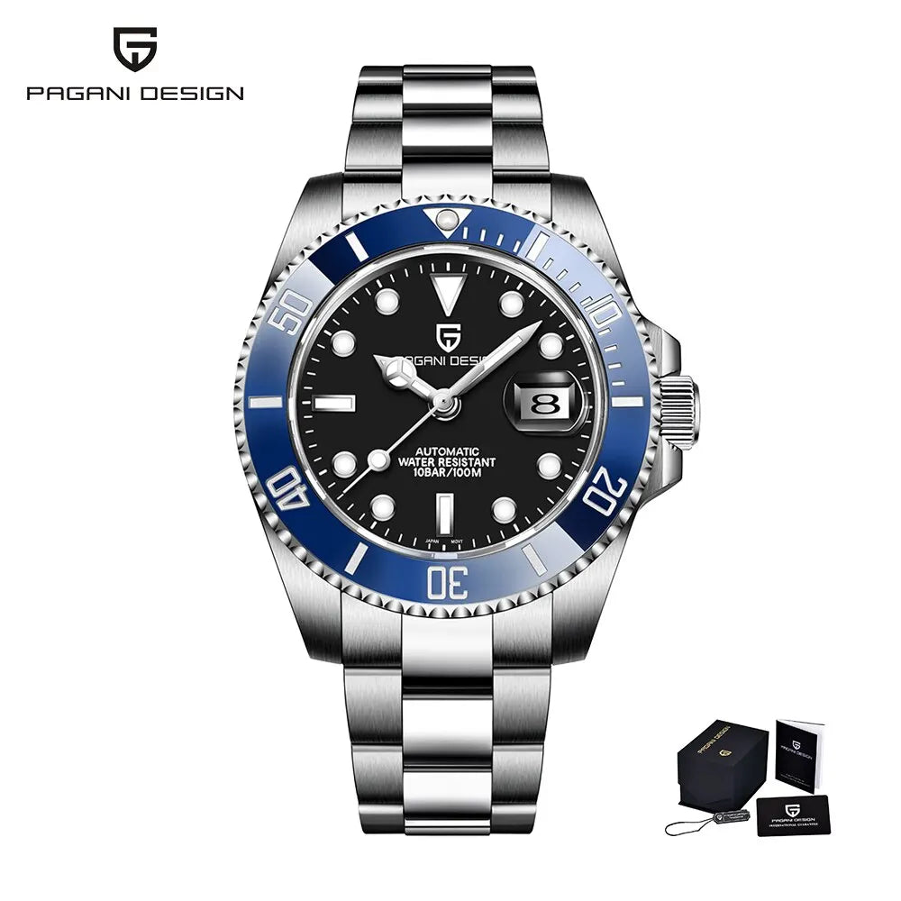 DM Automatikuhr – Saphirglas, Elegantes Design, Wasserdicht