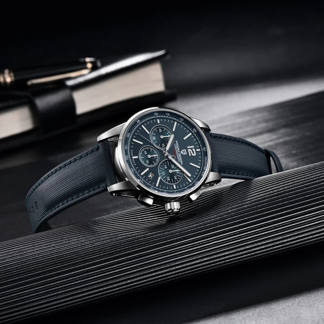 DM Quarzuhr Herren – Modernes Design, 100m Wasserdicht