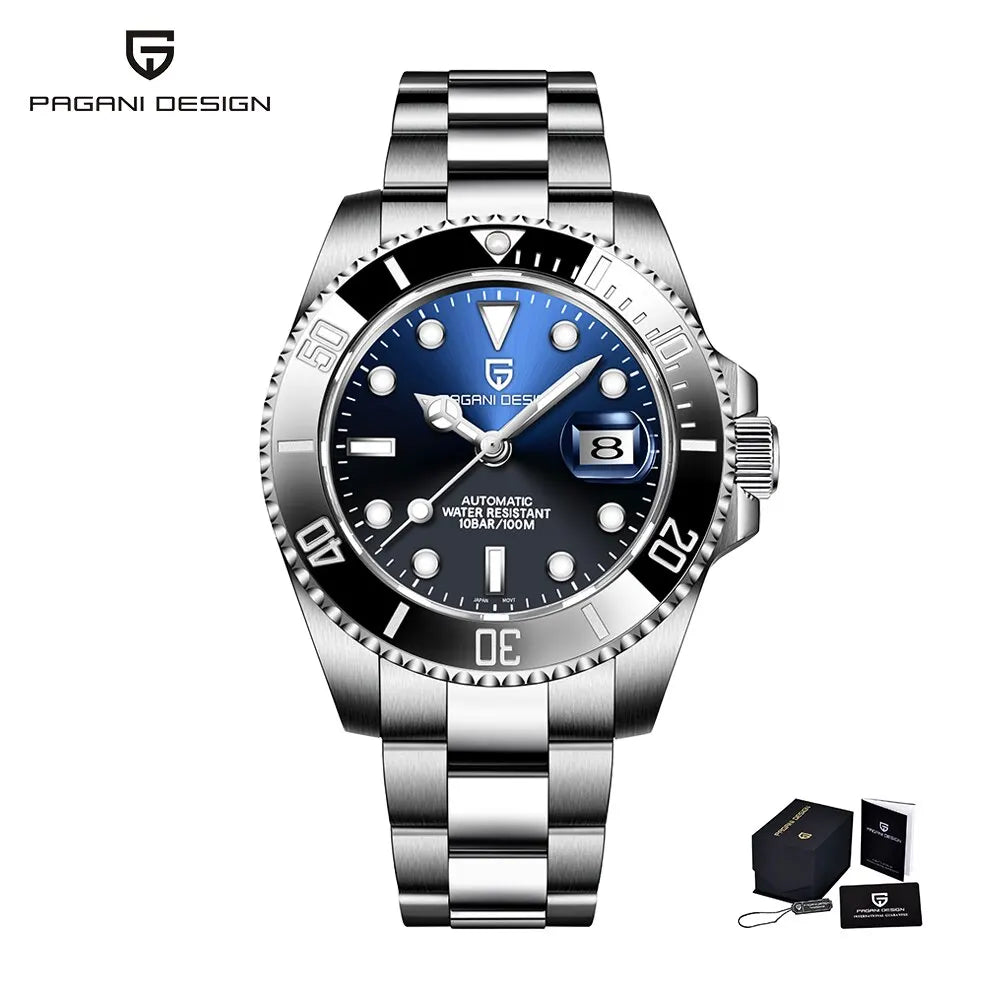 DM Automatikuhr – Saphirglas, Elegantes Design, Wasserdicht