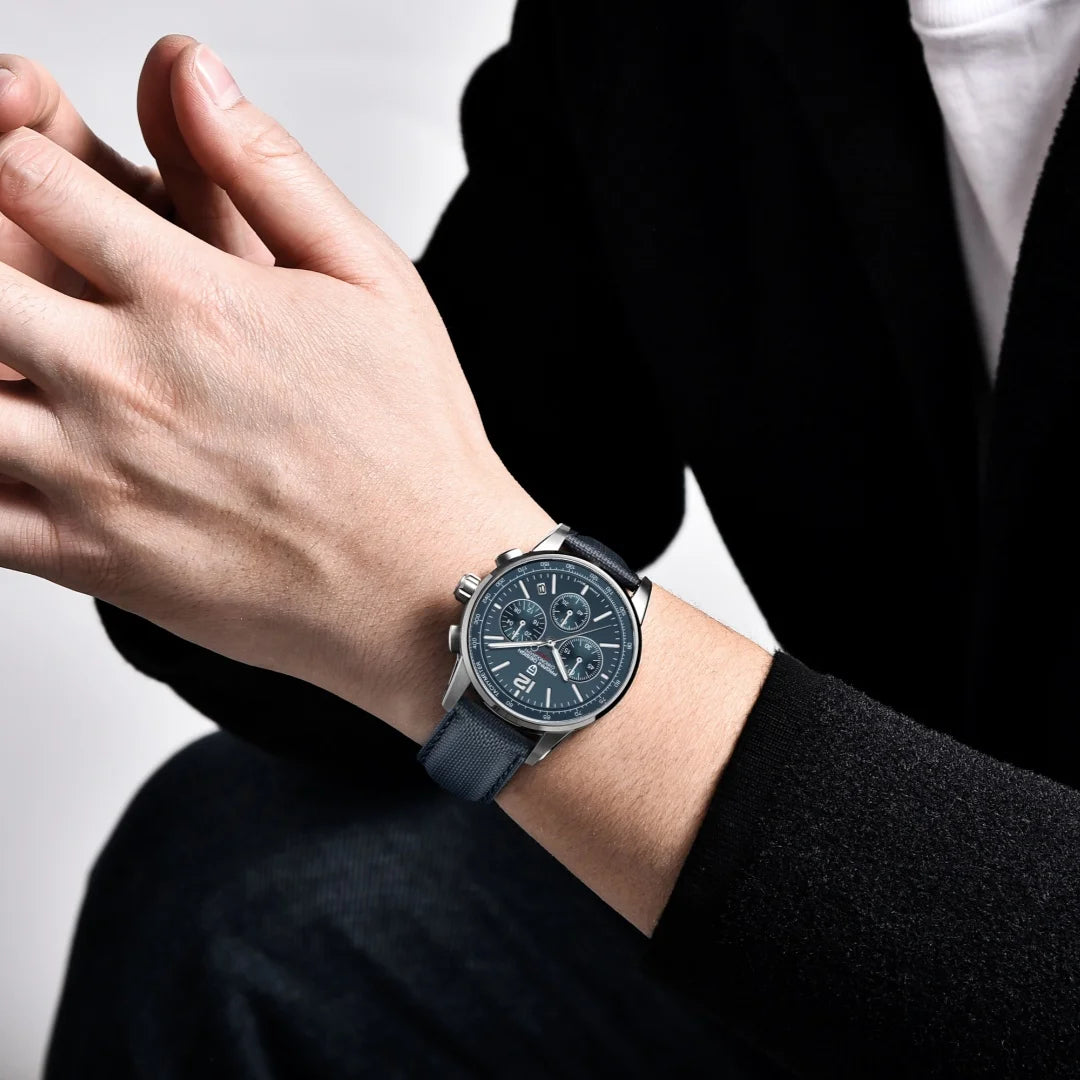 DM Quarzuhr Herren – Modernes Design, 100m Wasserdicht