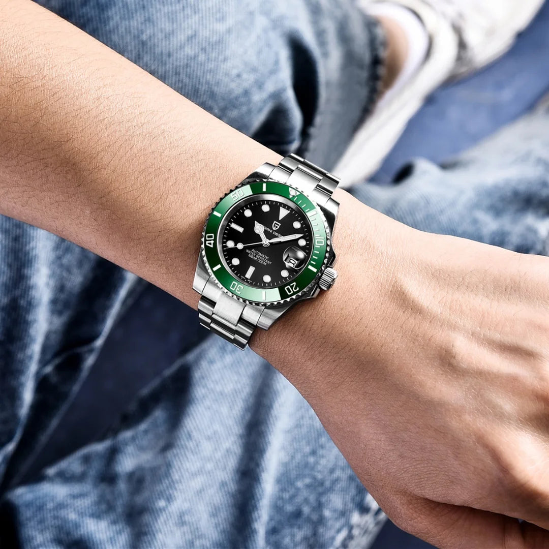 DM Automatikuhr – Saphirglas, Elegantes Design, Wasserdicht