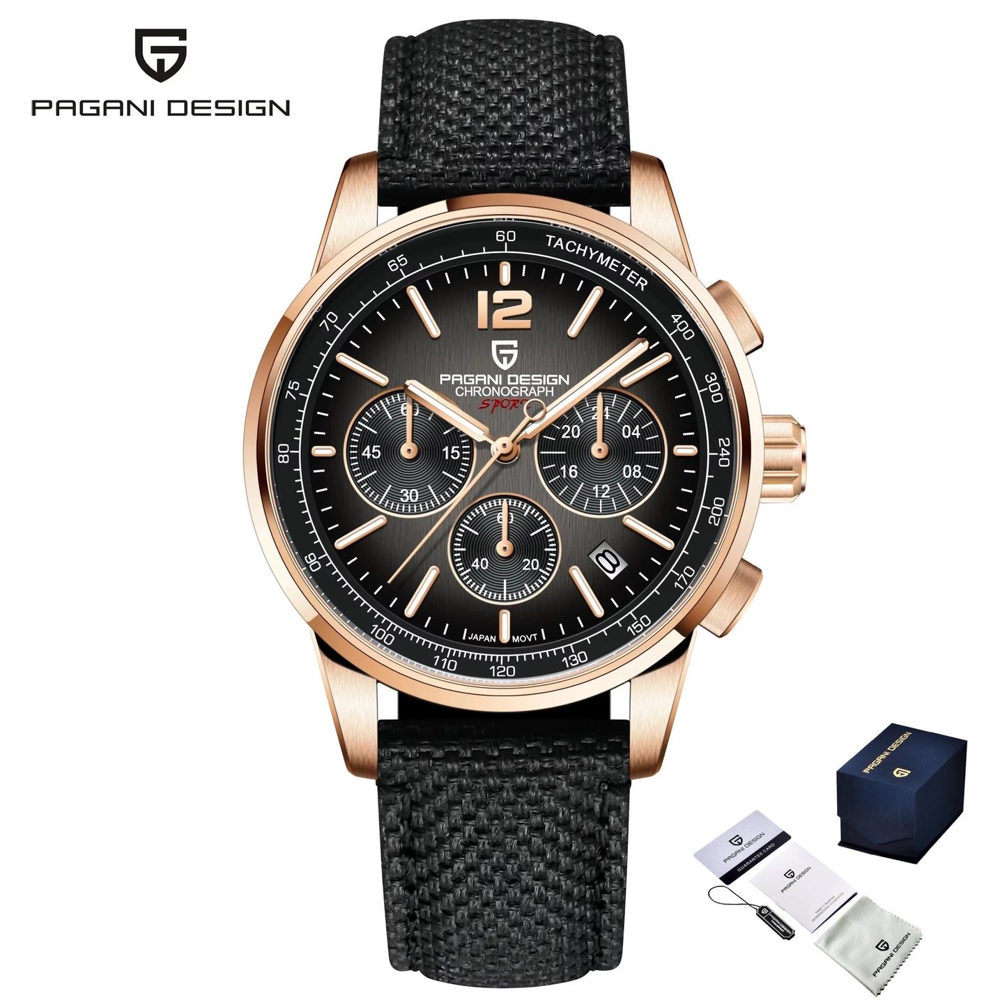 DM Quarzuhr Herren – Modernes Design, 100m Wasserdicht