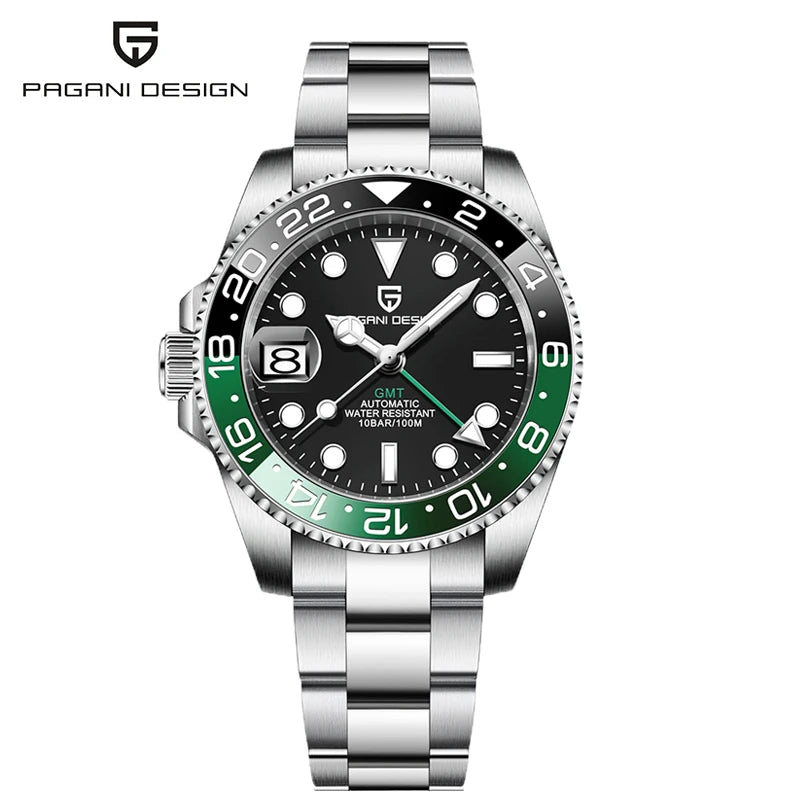 Royal Zeit GMT Automatic Watch – Ceramic Bezel, 10 Bar Water Resistant