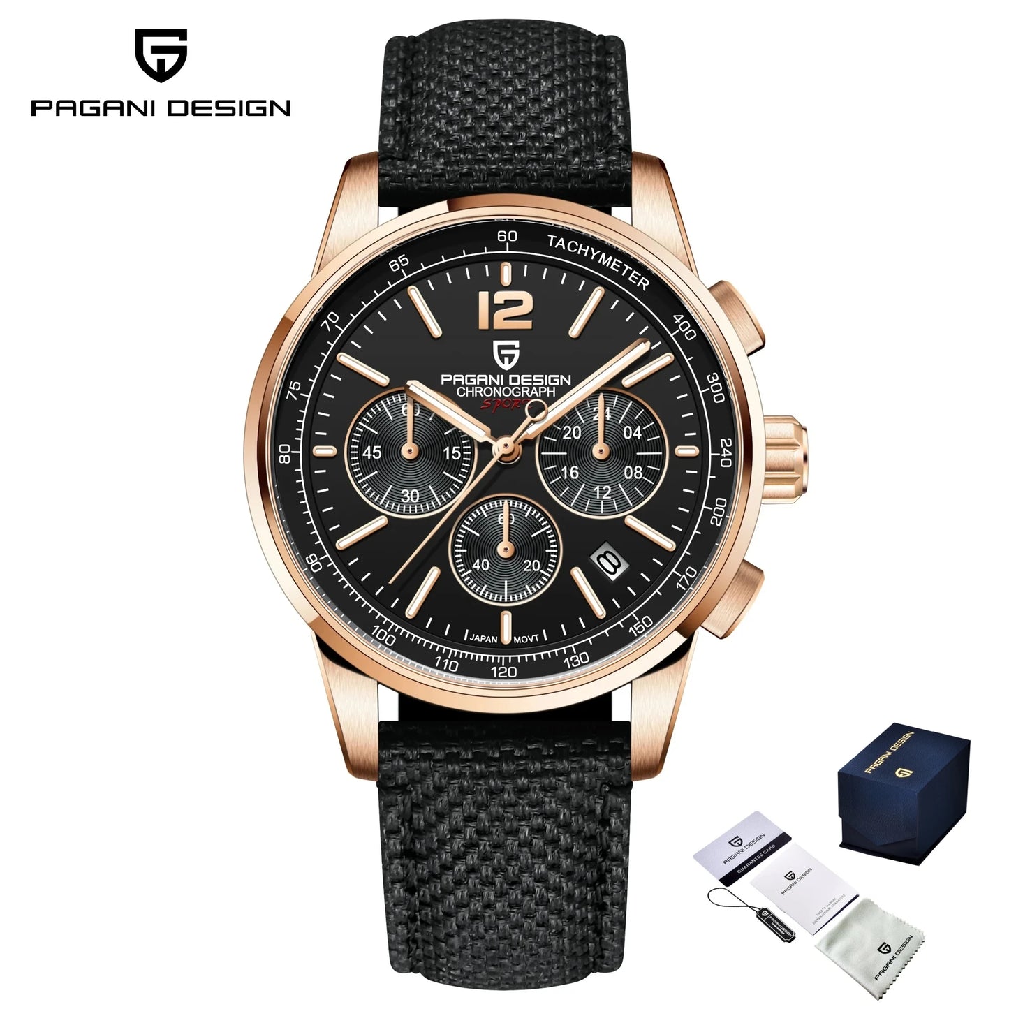 DM Quarzuhr Herren – Modernes Design, 100m Wasserdicht