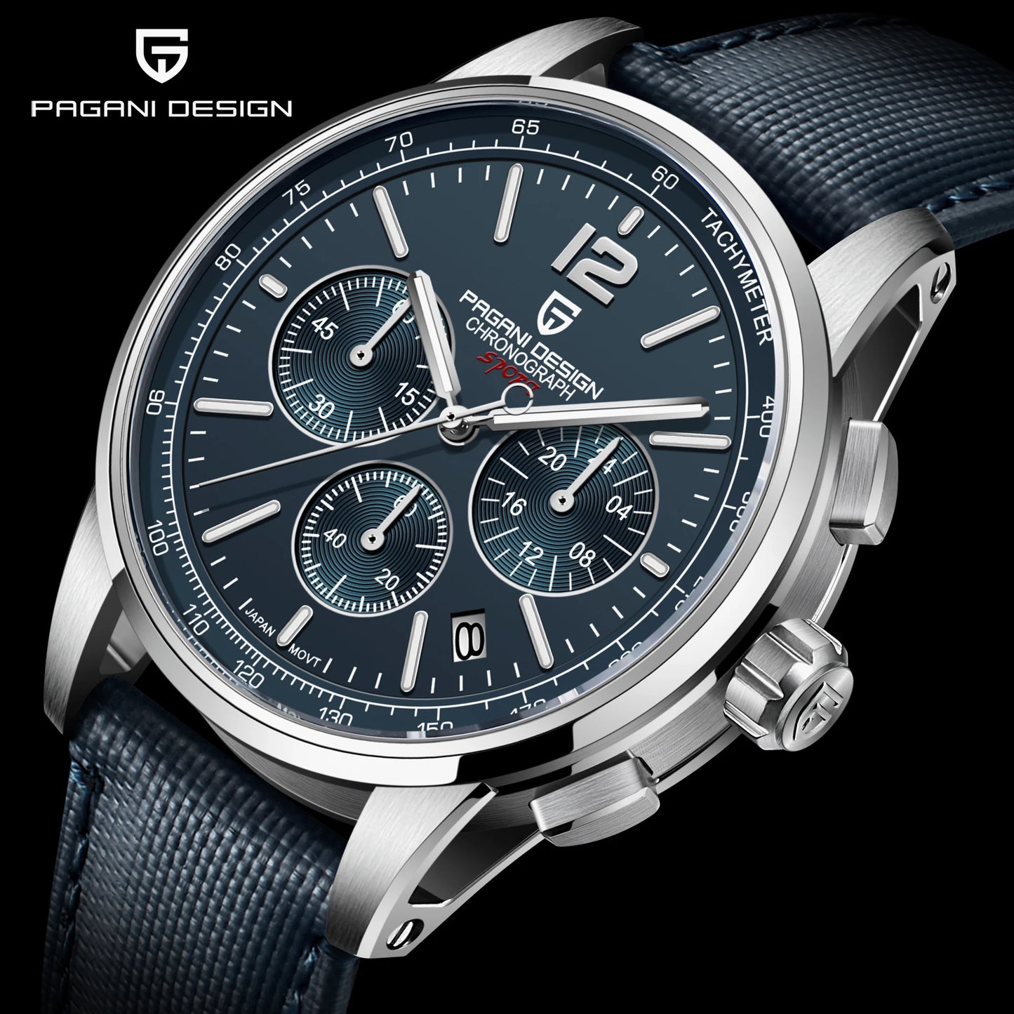 DM Quarzuhr Herren – Modernes Design, 100m Wasserdicht
