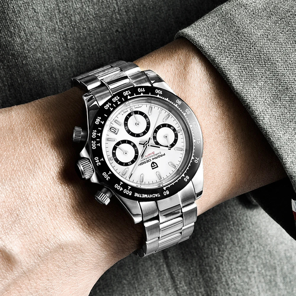 DM Automatikuhr Leuchtend – 40mm, Saphirglas, 10 Bar Wasserdicht