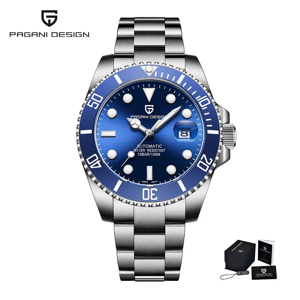 DM Automatikuhr – Saphirglas, Elegantes Design, Wasserdicht