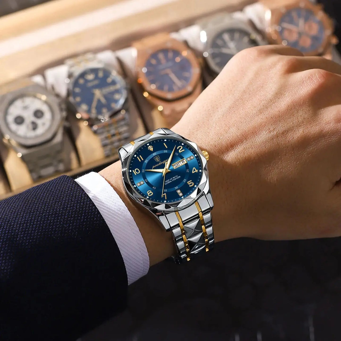 DM Luxus Männer Uhr Wasserdicht