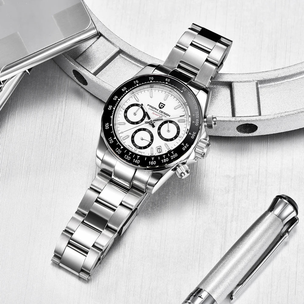 DM Automatikuhr Leuchtend – 40mm, Saphirglas, 10 Bar Wasserdicht